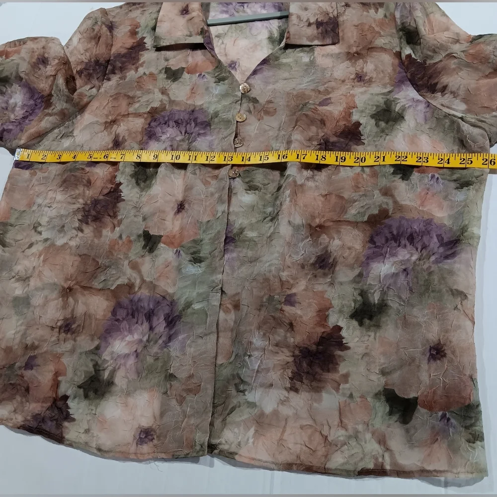 K Woman Women's (Size 24W) Green/Purple Floral Two-Piece Dress Set (NWT) - Picture 11 of 16